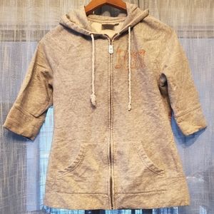 Roxy short sleeve zip front hoodie